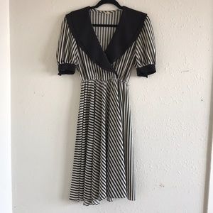 Vintage B&W Striped Dress
